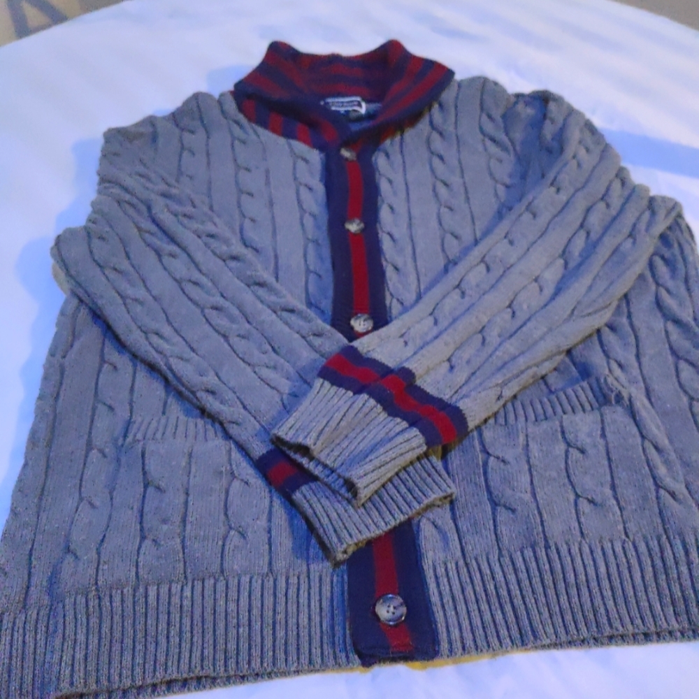 Men’s Club Room Cotton Cable Knit Shawl Collar Sweater XL